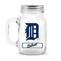 DETROIT TIGERS GLASS MASON JAR w/chocolate baseballs